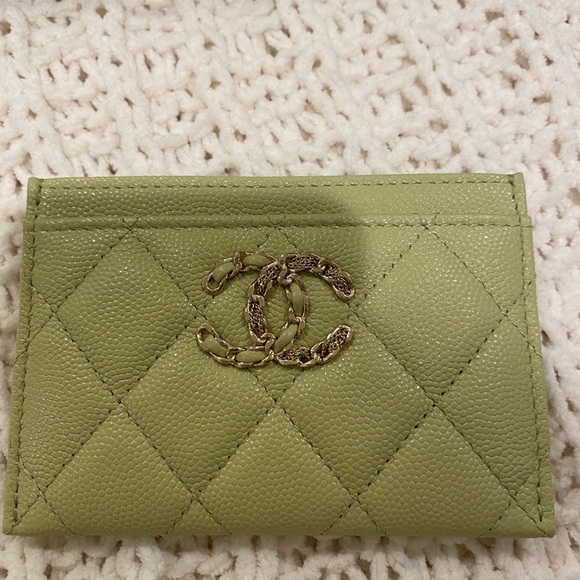 ❌SOLD❌Chanel O card holder pistachio green Rare - Picture 4 of 11